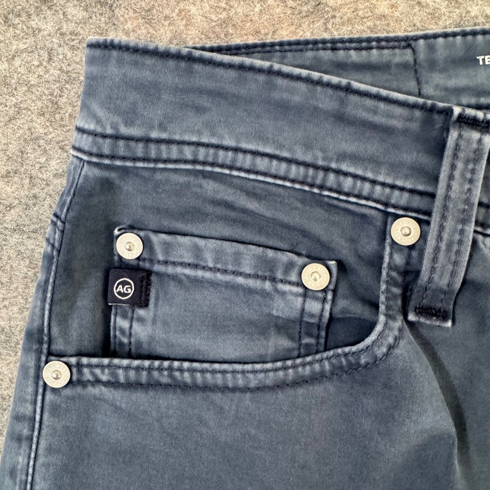 AG Adriano Goldschmied 31x30 Blue Tellis Modern Slim Italian Fabric Mens Pants - Picture 3 of 12